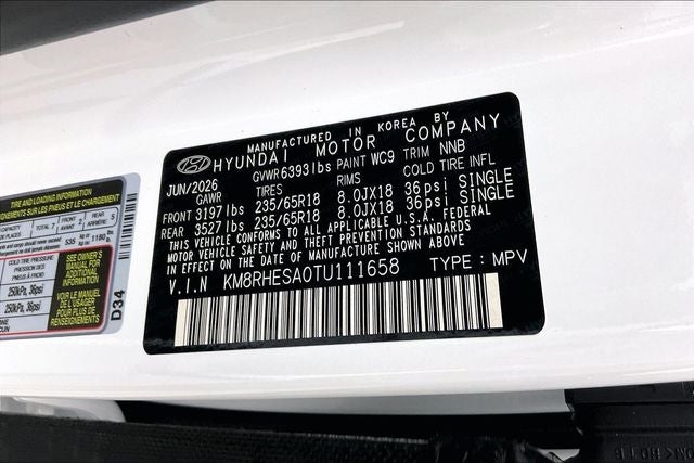 2026 Hyundai PALISADE HYBRID SEL Premium 7P