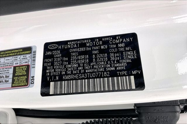 2026 Hyundai PALISADE HYBRID SEL Premium 7P