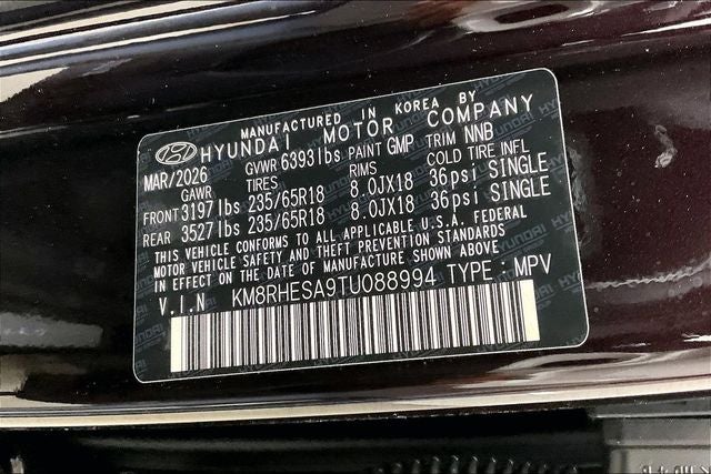 2026 Hyundai PALISADE HYBRID SEL Premium 7P