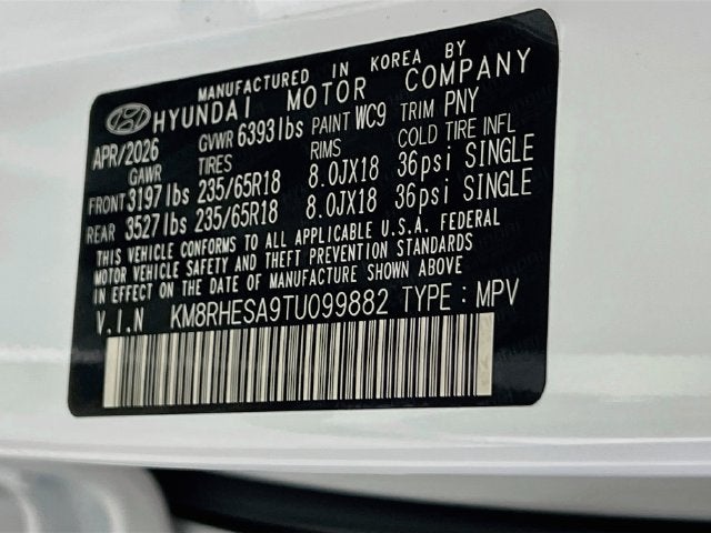2026 Hyundai PALISADE HYBRID SEL Premium 7P