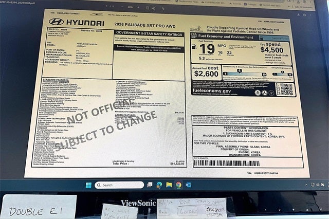 2026 Hyundai PALISADE XRT Pro