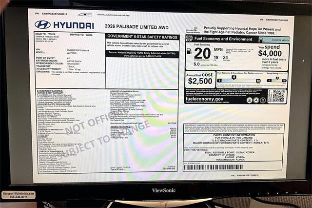 2026 Hyundai PALISADE Limited AWD