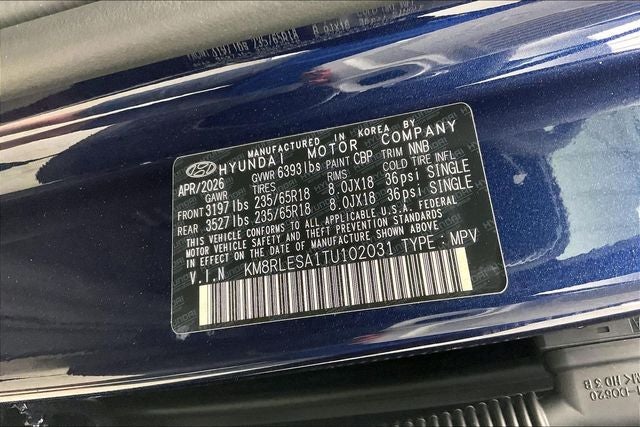 2026 Hyundai PALISADE HYBRID SEL 8P