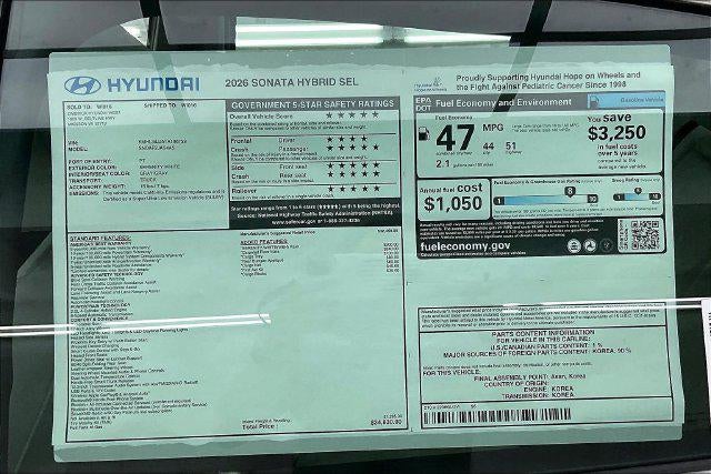 2026 Hyundai SONATA HYBRID SEL