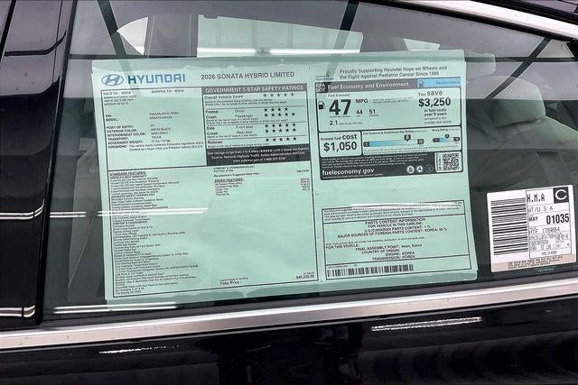 2026 Hyundai SONATA HYBRID Limited