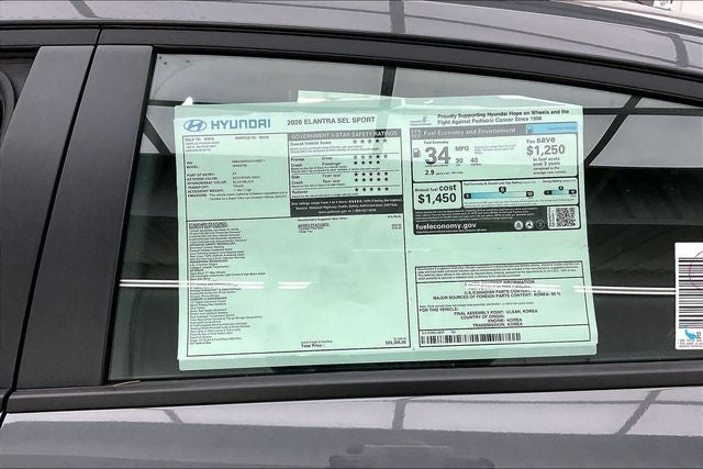 2026 Hyundai ELANTRA SEL Sport