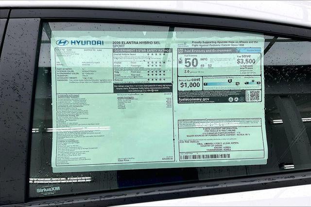 2026 Hyundai ELANTRA HYBRID SEL Sport