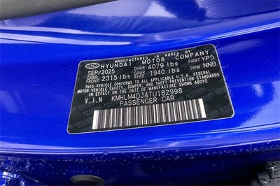 2026 Hyundai ELANTRA HYBRID SEL Sport