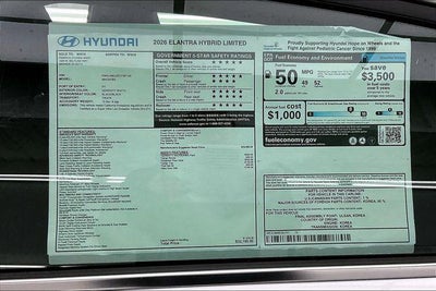 2026 Hyundai ELANTRA HYBRID Limited