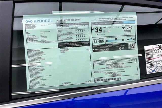 2026 Hyundai ELANTRA SEL Sport Premium