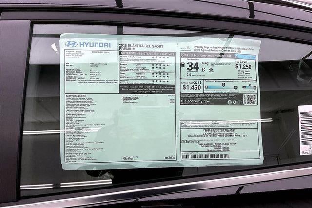 2026 Hyundai ELANTRA SEL Sport Premium