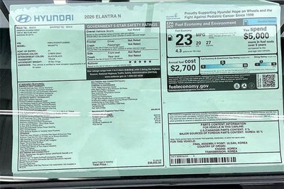 2026 Hyundai ELANTRA N Sedan
