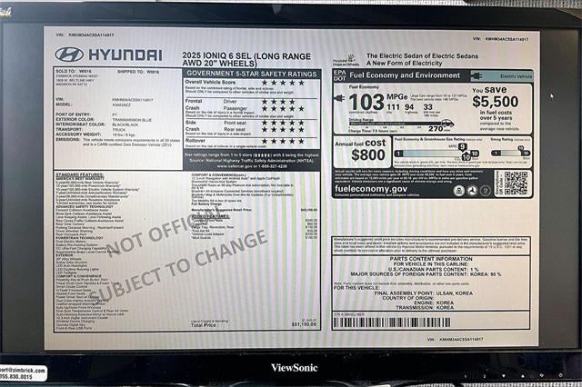 2025 Hyundai IONIQ 6 SEL