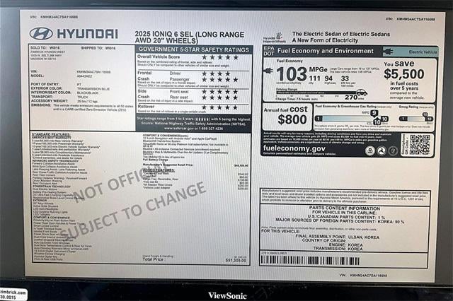 2025 Hyundai IONIQ 6 SEL
