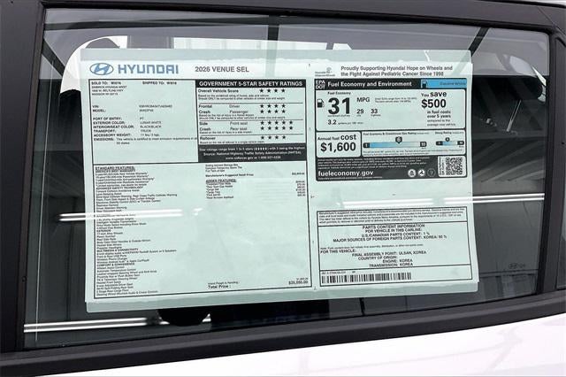 2026 Hyundai VENUE SEL