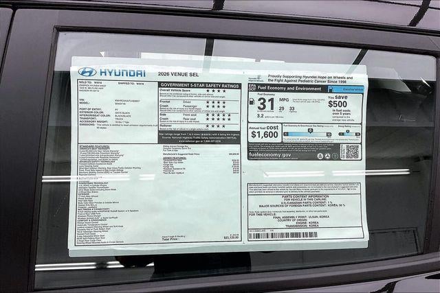 2026 Hyundai VENUE SEL