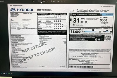 2026 Hyundai VENUE SEL